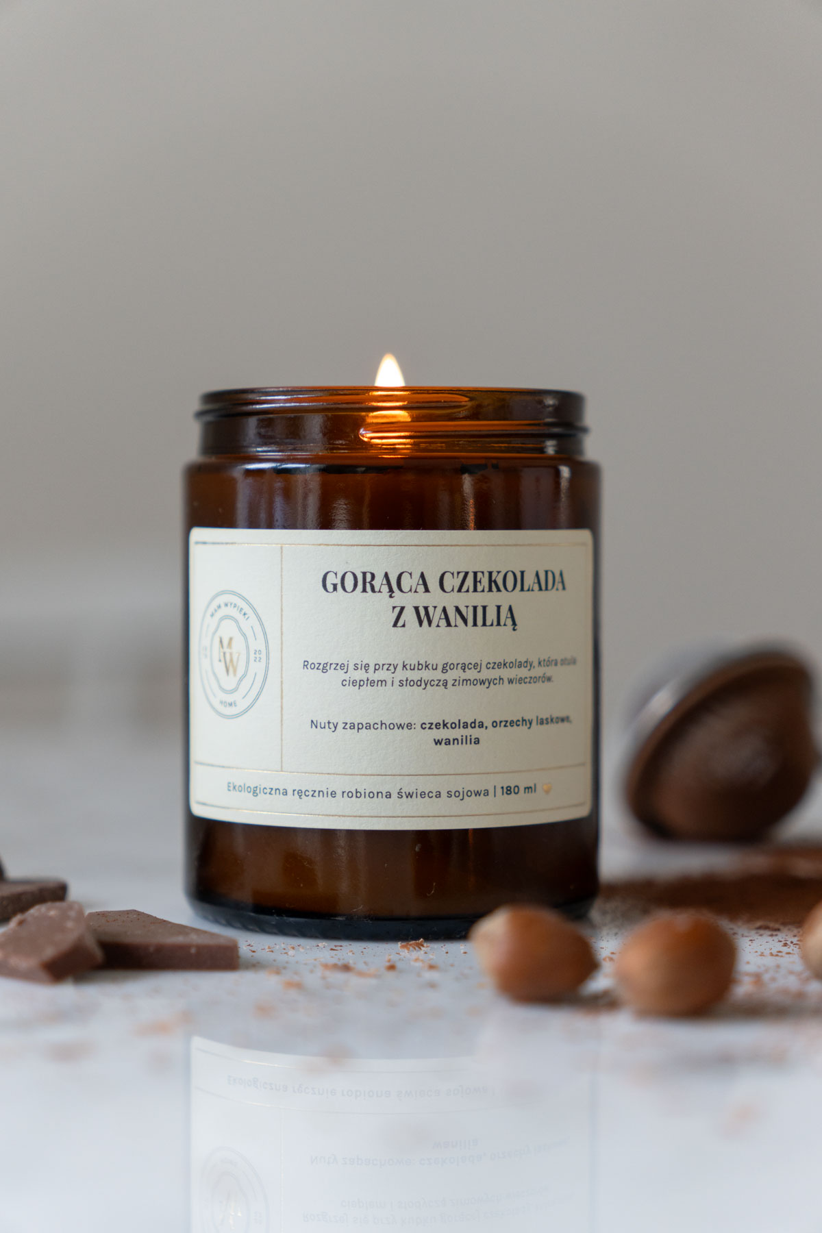 świeca sojowa "gorąca czekolada" 180 ml