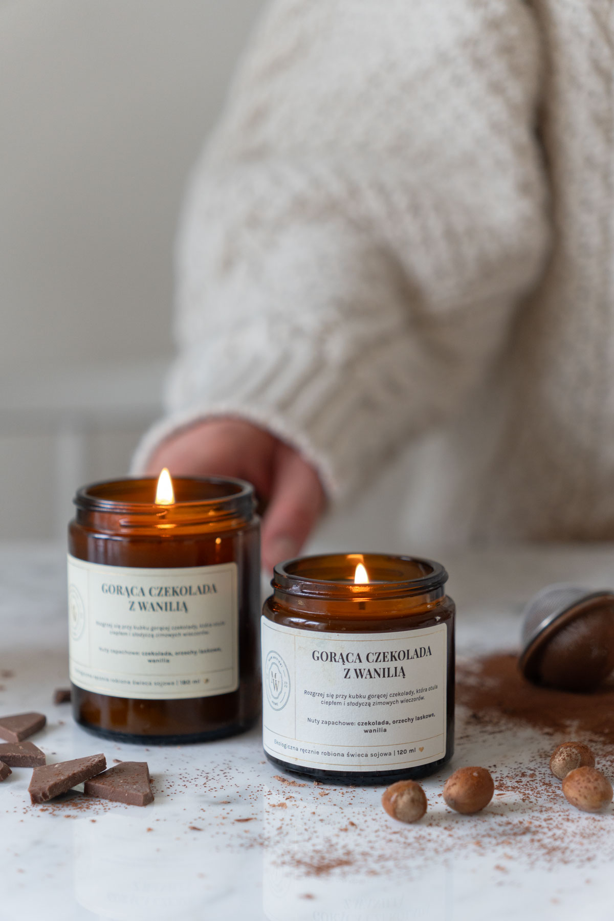 świeca sojowa "gorąca czekolada" 180 ml