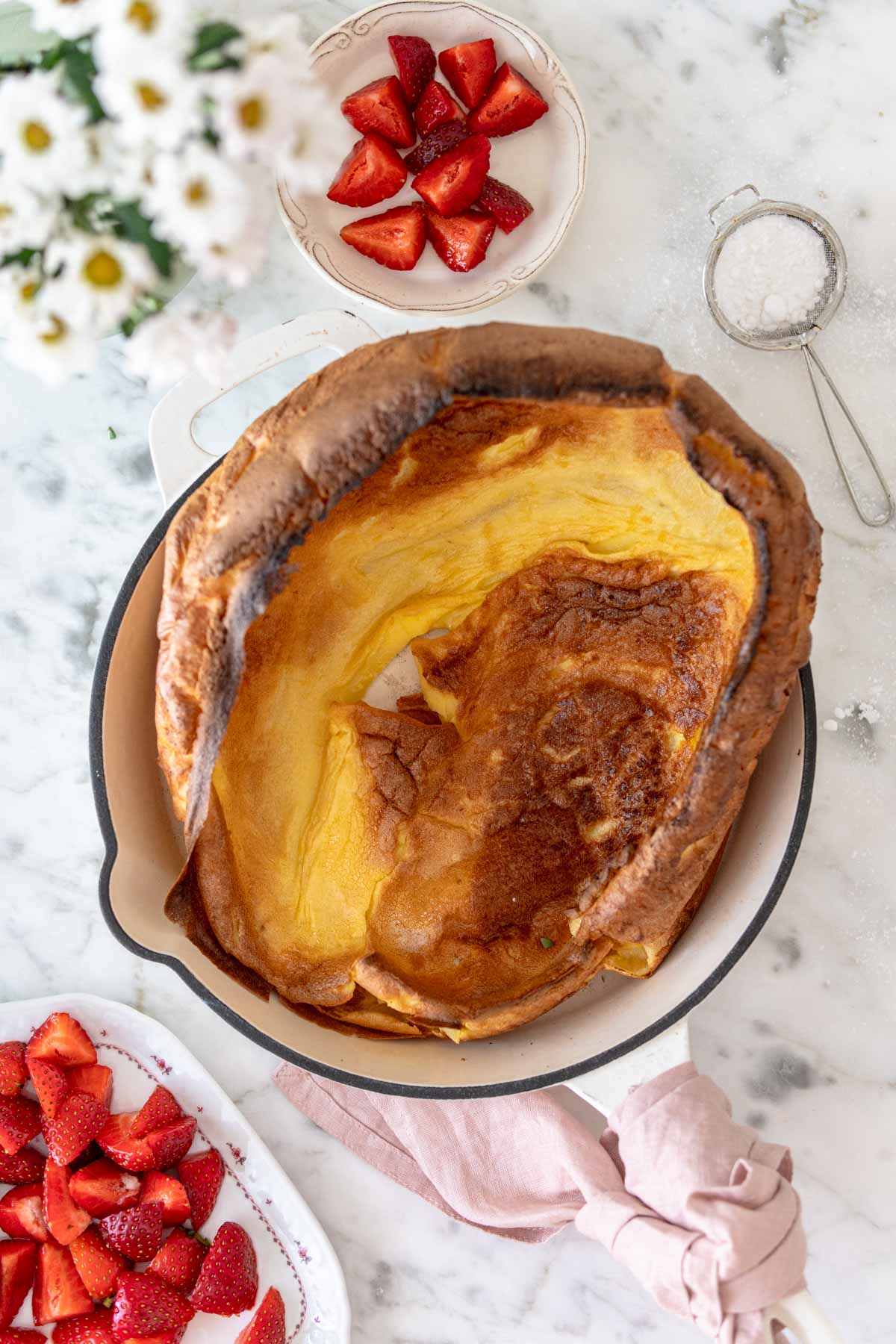 omlet na słodko z piekarnika