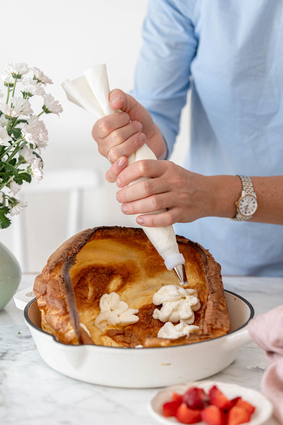 omlet na słodko z piekarnika