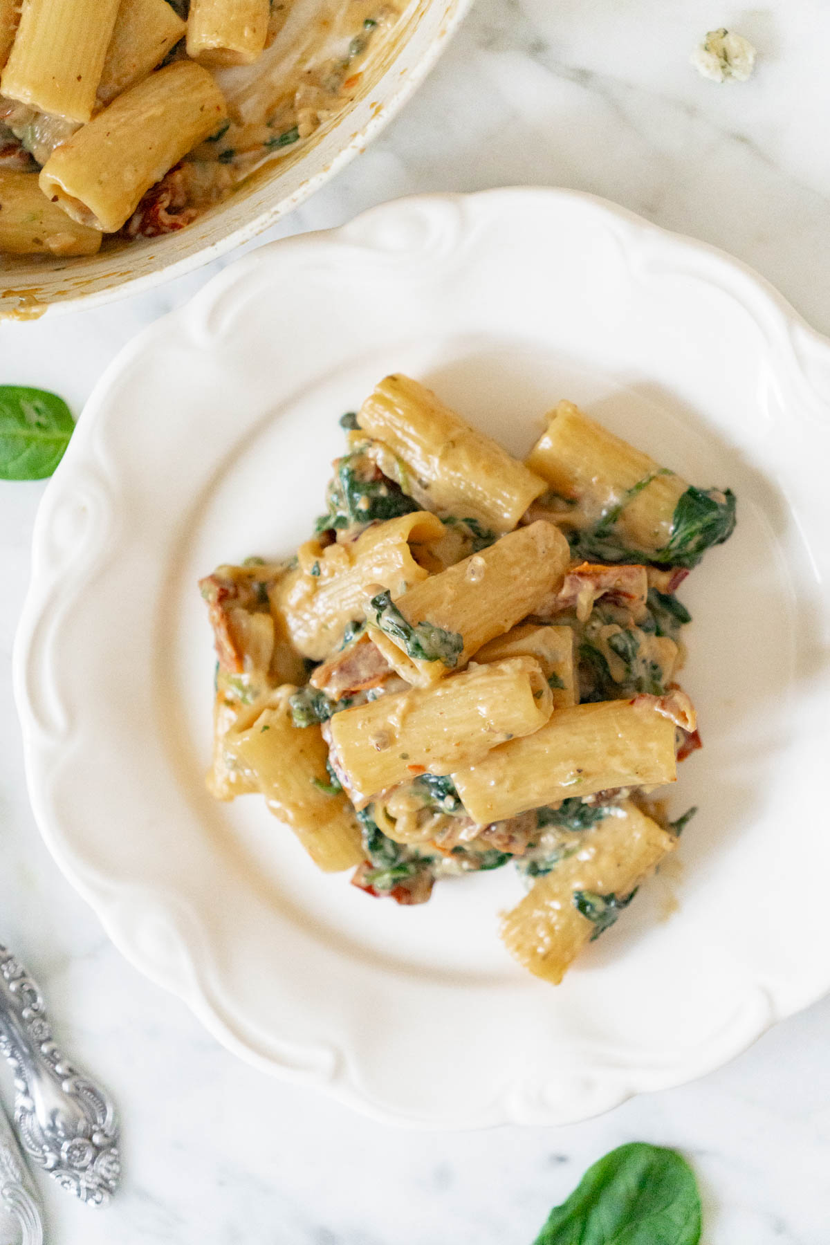 makaron ze szpinakiem