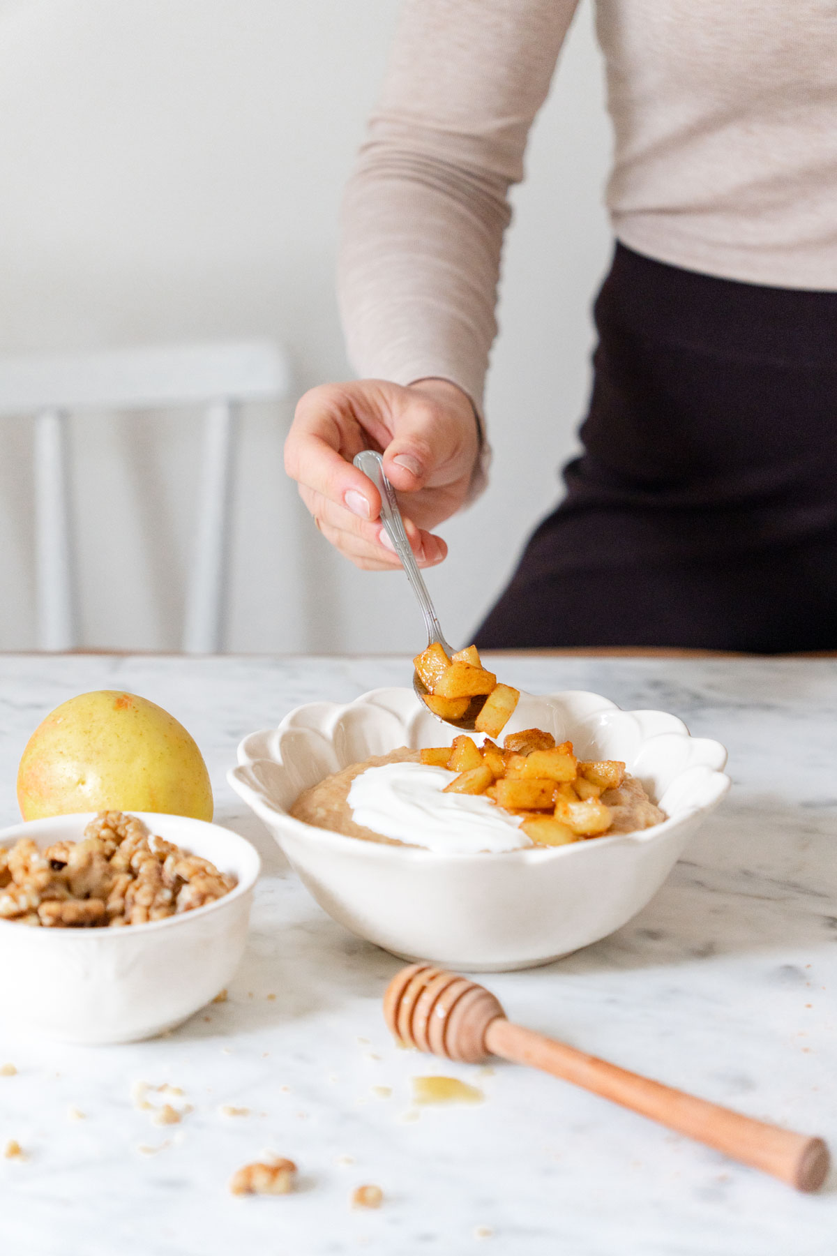 owsianka z jabłkami