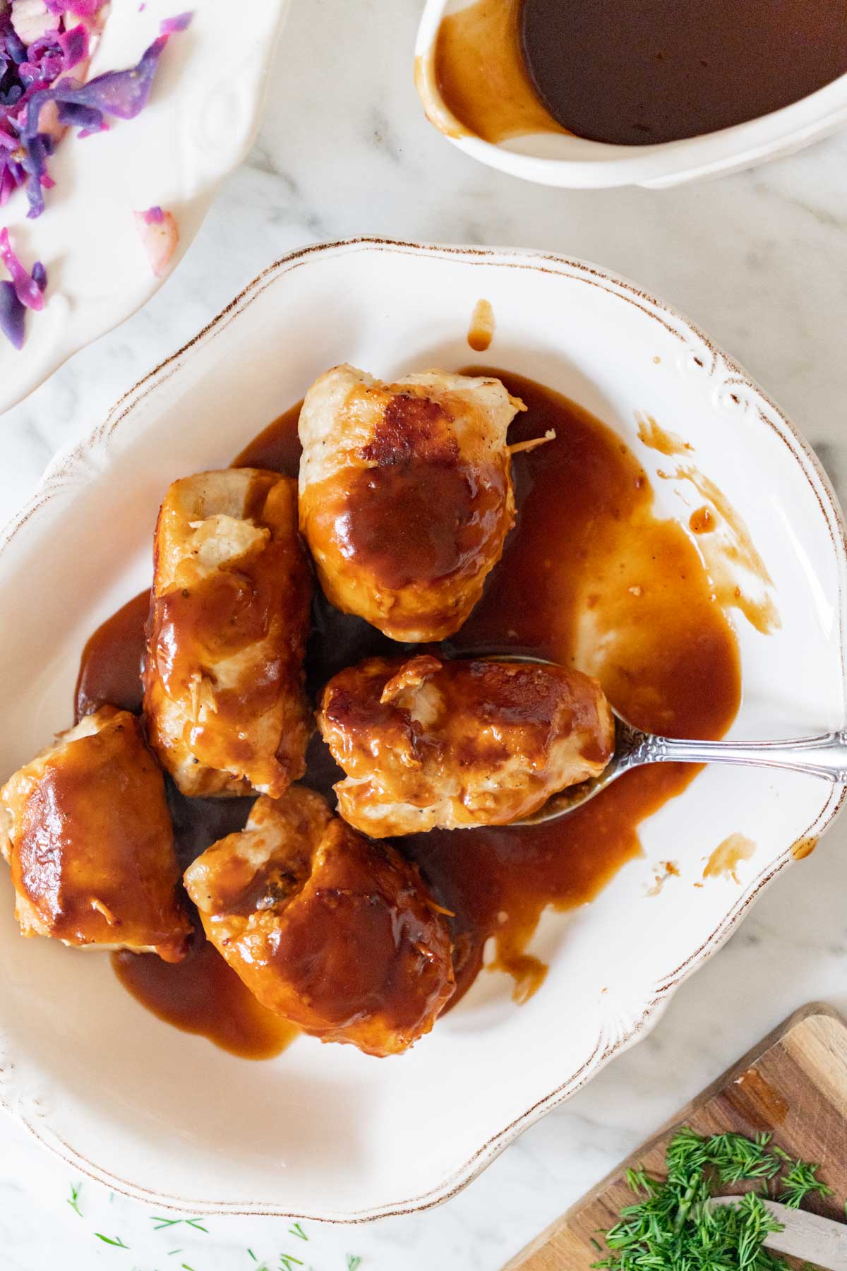 soczyste roladki z kurczaka w sosie