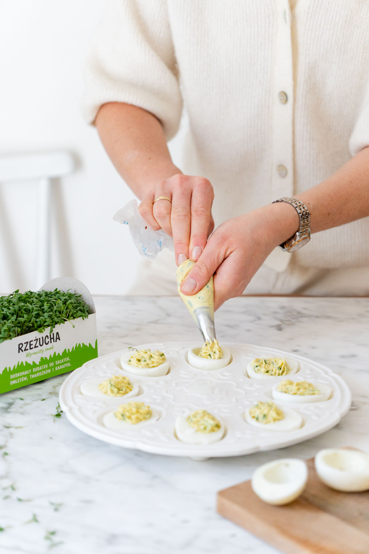 przepis na faszerowane jajka