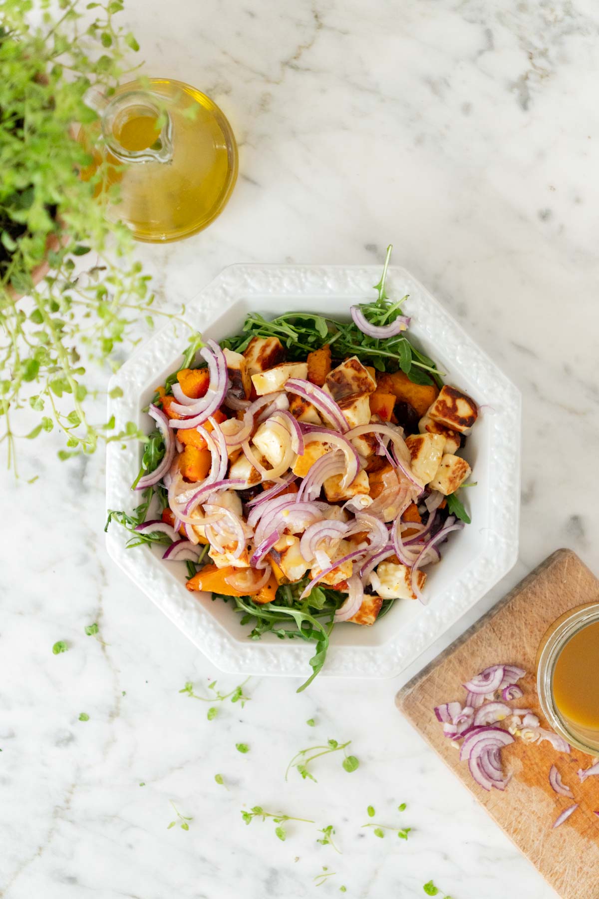 sałatka z pieczoną dynią