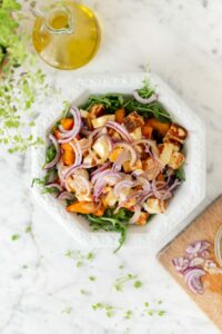 sałatka z pieczoną dynią