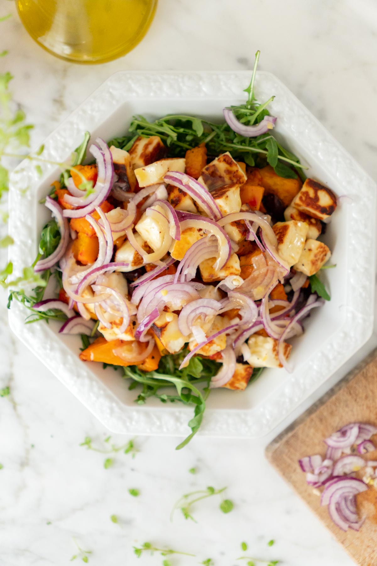 sałatka z pieczoną dynią